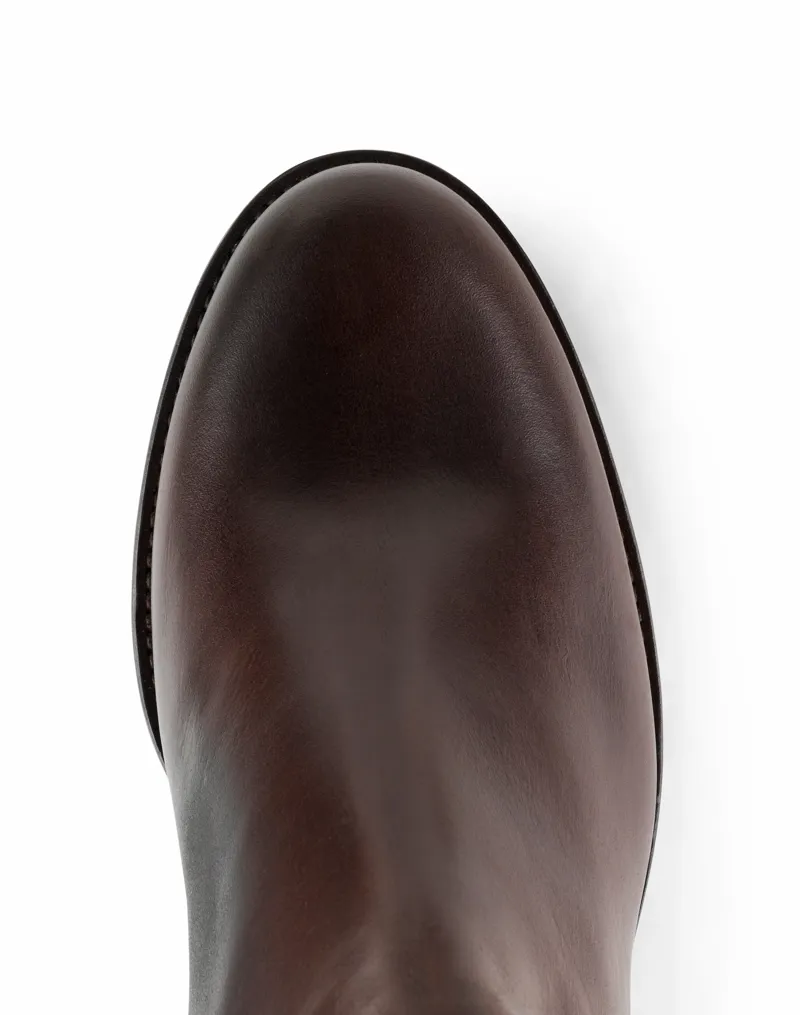 Fairfax and Favor Heeled Regina Leather Regular Fit Mahogany-5